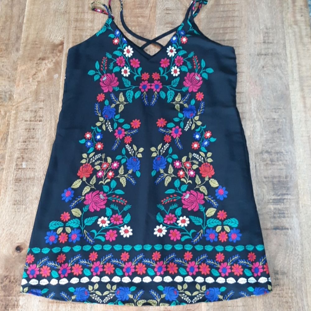 Black floral sundress